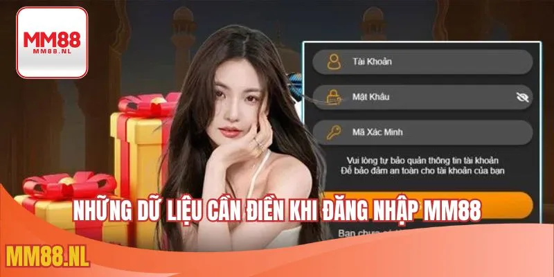 Những dữ liệu cần điền khi đăng nhập MM88